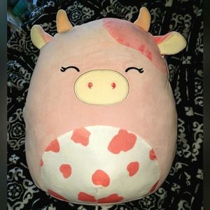 Squishmallow 16" Clay the Pink Spotted Belly Cow 2023 KELLYTOY NWT HARD TO FIND